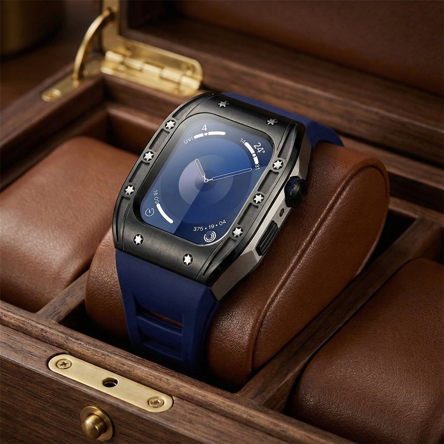 Ken Sailor S3 – Black Bezel + Silver Alloy Case + Navy Strap